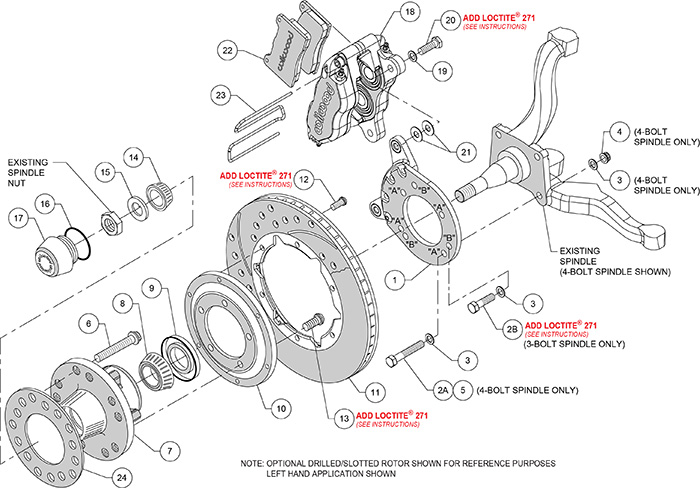 Dynapro Dust-Boot Pro Series Front Brake Kit Assembly Schematic