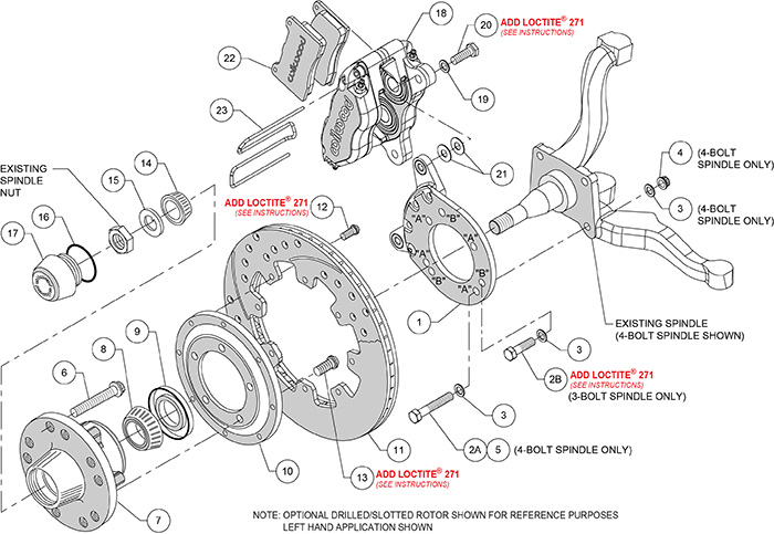 Dynapro Dust-Boot Big Brake Front Brake Kit (Hub) Assembly Schematic