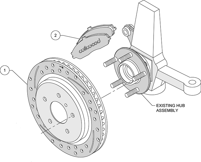 Promatrix Front Replacement Rotor Kit Assembly Schematic