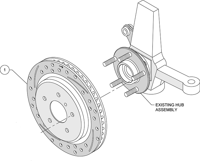 Promatrix Front Replacement Rotor Kit Assembly Schematic