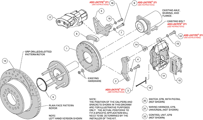 Forged Dynalite Rear Electronic Parking Brake Kit Assembly Schematic