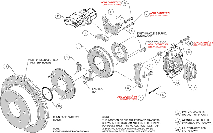 Forged Dynalite Rear Electronic Parking Brake Kit Assembly Schematic