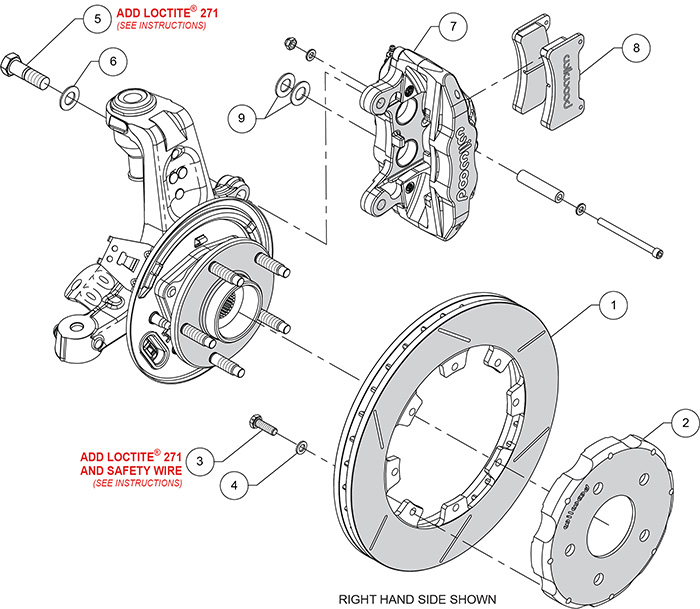 DPC56 Rear Brake Kit (Race) Assembly Schematic