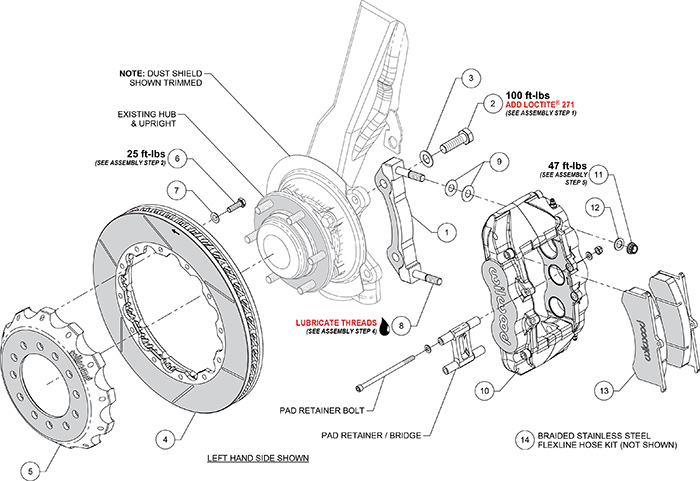 AV6R Big Brake Truck Front Brake Kit Assembly Schematic