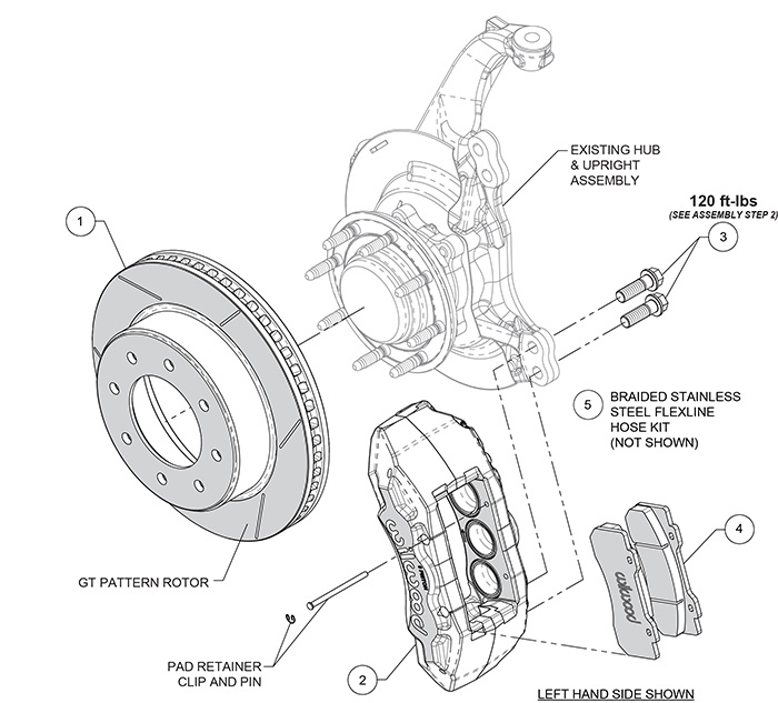 TX6-DM Big Brake Truck Front Brake Kit Assembly Schematic