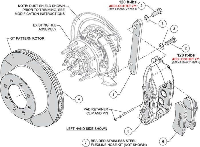 TX6-DM Big Brake Truck Rear Brake Kit Assembly Schematic