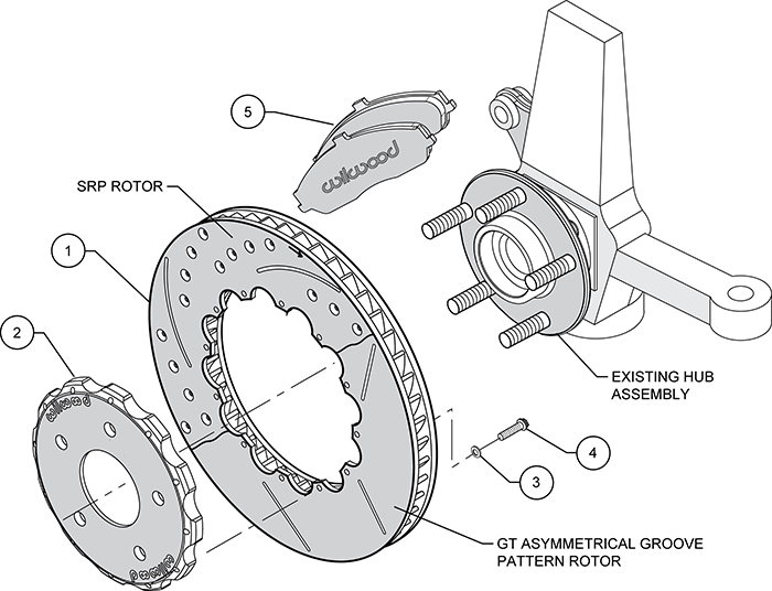 Promatrix Front Replacement Rotor Kit Assembly Schematic