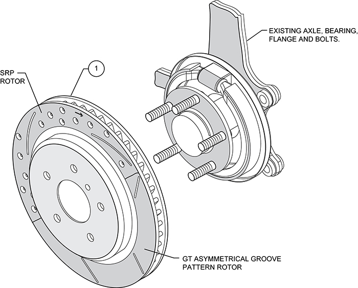 Promatrix Rear Replacement Rotor Kit Assembly Schematic