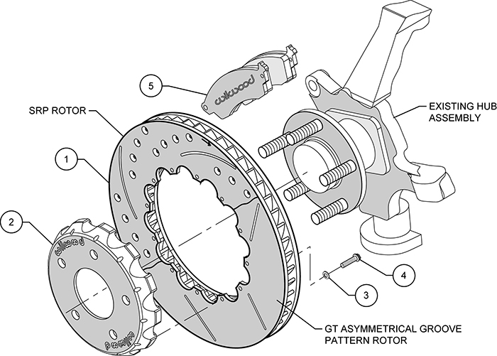 Promatrix Front Replacement Rotor Kit Assembly Schematic