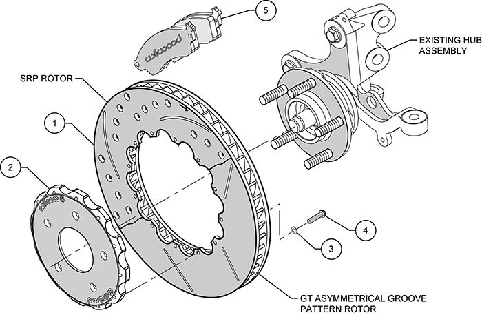 Promatrix Front Replacement Rotor Kit Assembly Schematic