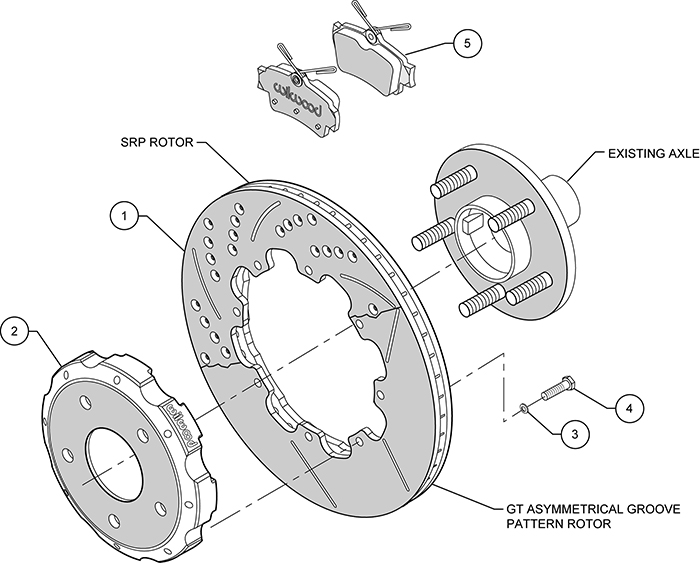 Promatrix Rear Replacement Rotor Kit Assembly Schematic