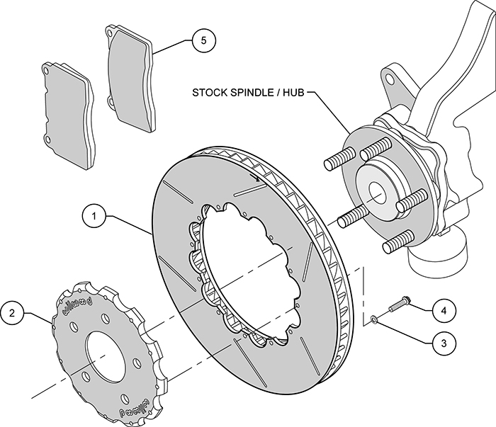 Promatrix Front Replacement Rotor Kit Assembly Schematic