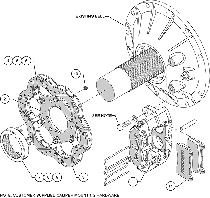 Dynapro Lug Mount Midget Inboard Kit Assembly Schematic
