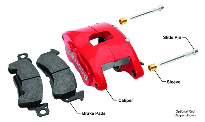 D52 Front Caliper Kit Assembly Schematic