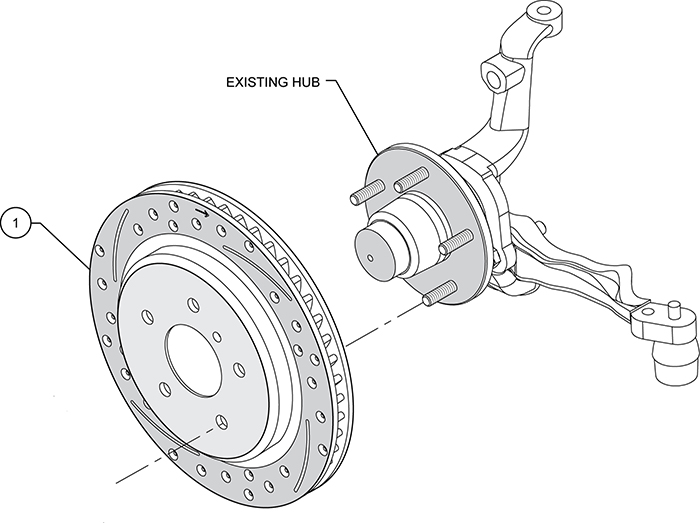 Promatrix Front Replacement Rotor Kit Assembly Schematic