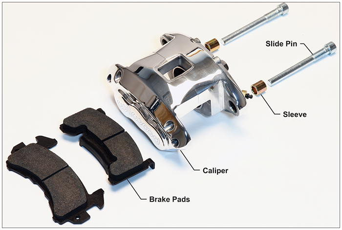 D154 Front Caliper Kit Assembly Schematic