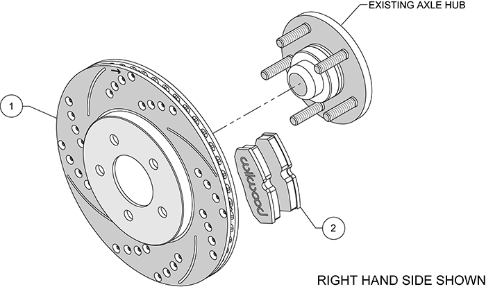 Promatrix Rear Replacement Rotor Kit Assembly Schematic