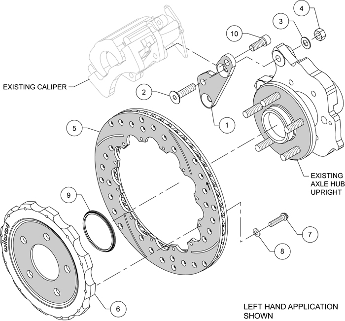 Promatrix Rear Replacement Rotor Kit Assembly Schematic