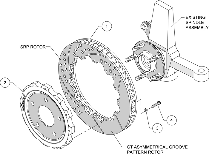 Promatrix Front Replacement Rotor Kit Assembly Schematic