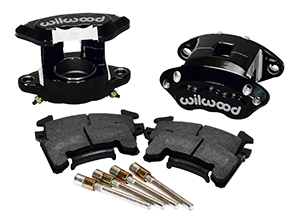 Wilwood D154 Front Caliper Kit Parts Laid Out - Black Powder Coat Caliper