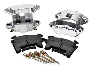 Wilwood D154 Rear Caliper Kit Parts Laid Out - Polish Caliper