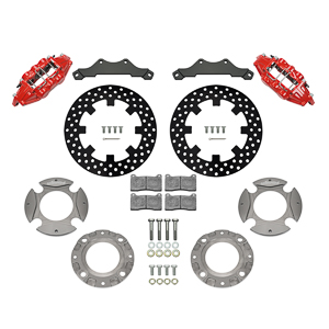 Wilwood UTV6 Rear Brake Kit Parts Laid Out - Drilled Rotor