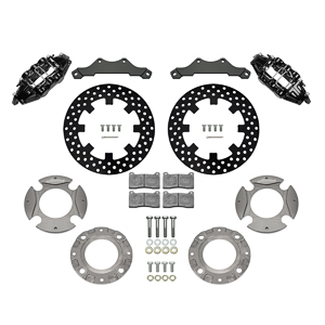 Wilwood UTV6 Rear Brake Kit Parts Laid Out - Drilled Rotor