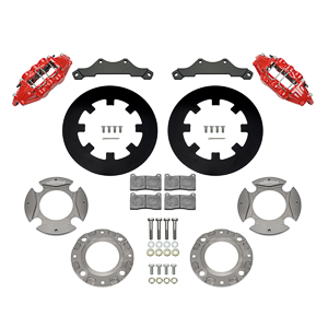 Wilwood UTV6 Rear Brake Kit Parts Laid Out - Plain Face Rotor