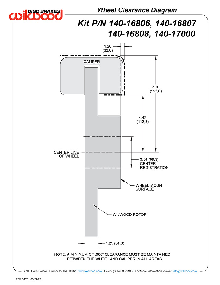 Wheel Clearance Diagram