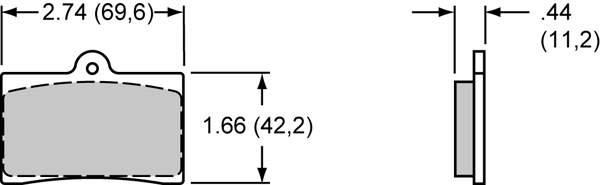 Pad Dimensions for the GP320 Caliper