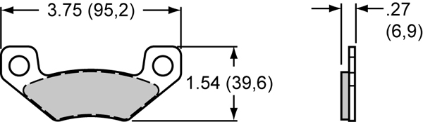 Pad Dimensions for the SC1 Single Piston