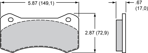 Pad Dimensions for the Aero4 Radial Mount