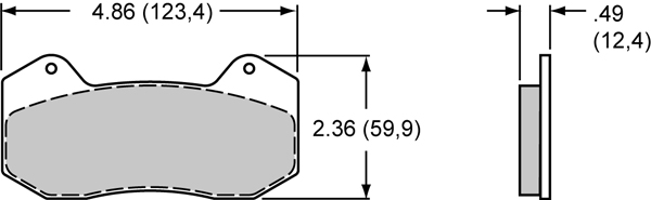 Pad Dimensions for the Forged Dynapro 6A Lug Mount