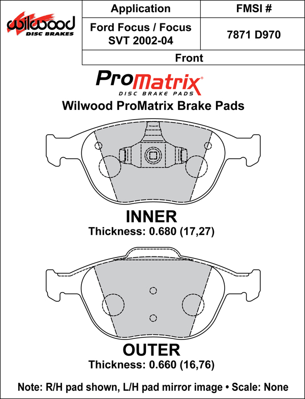 Brake Pad Plate #D970