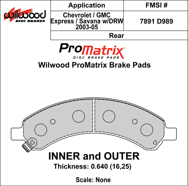 Brake Pad Plate #D989