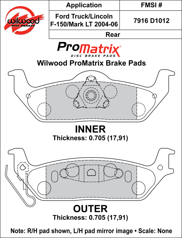 Brake Pad Plate #D1012