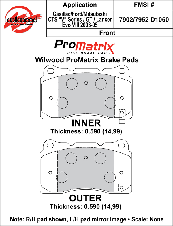 Brake Pad Plate #D1050