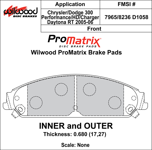 Brake Pad Plate #D1058