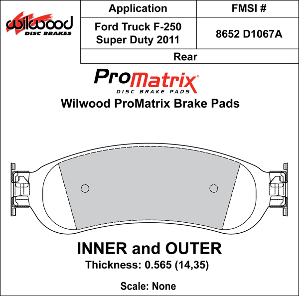 Brake Pad Plate #D1067A