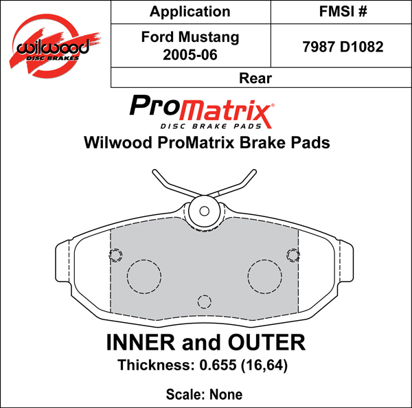 Brake Pad Plate #D1082