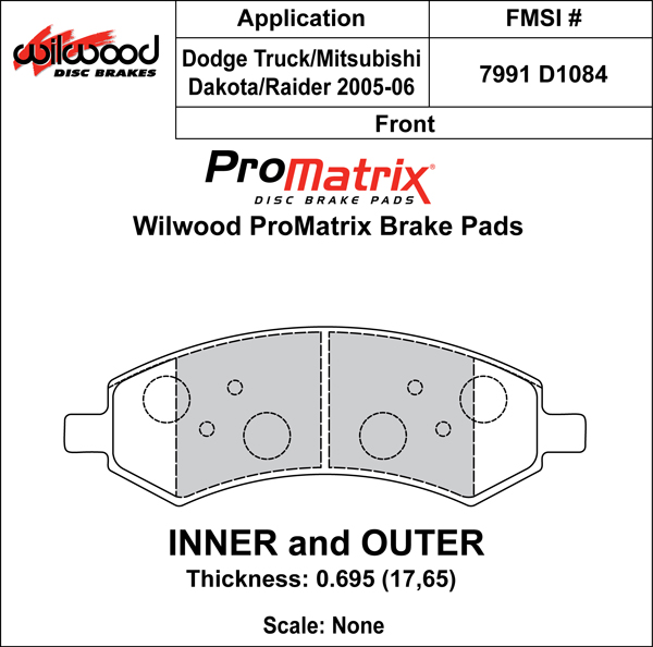 Brake Pad Plate #D1084