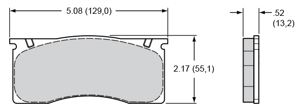Pad Dimensions for the D11 Caliper
