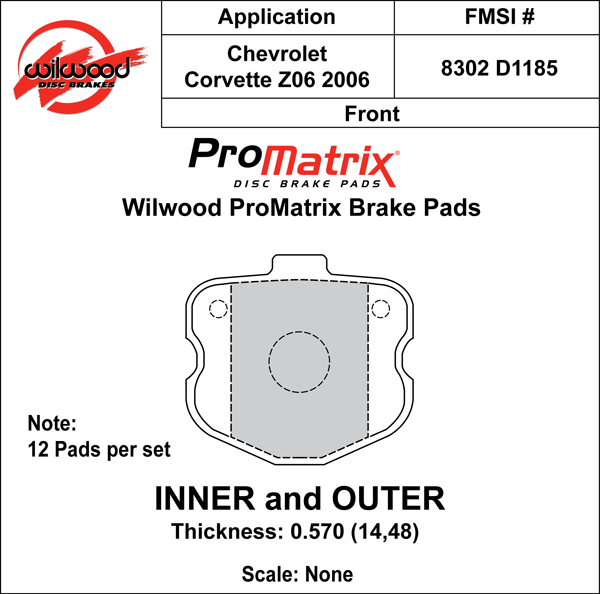 Brake Pad Plate #D1185