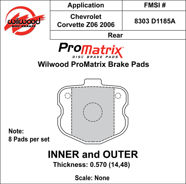 Brake Pad Plate #D1185A