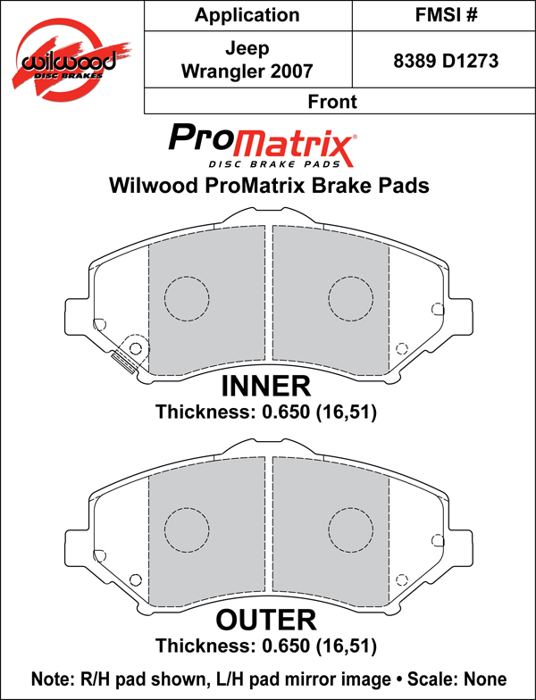 Brake Pad Plate #D1273