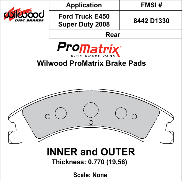 Brake Pad Plate #D1330