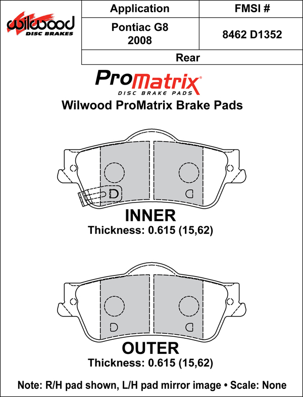 Brake Pad Plate #D1352