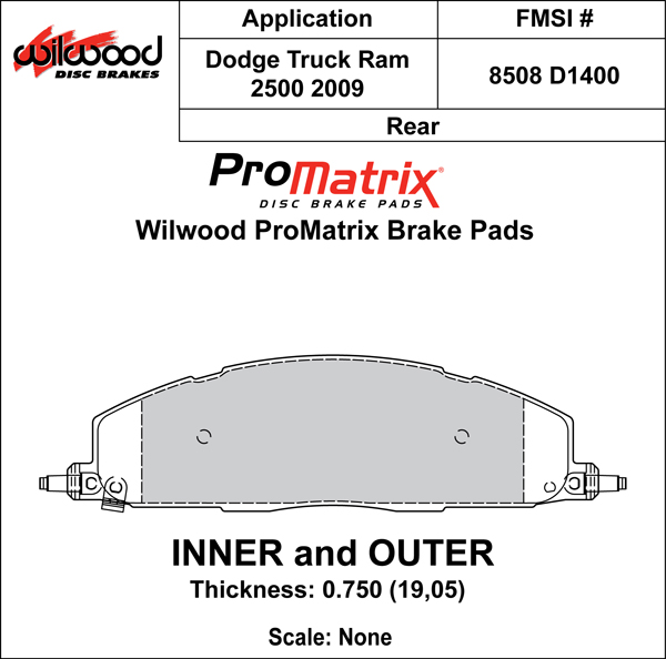 Brake Pad Plate #D1400