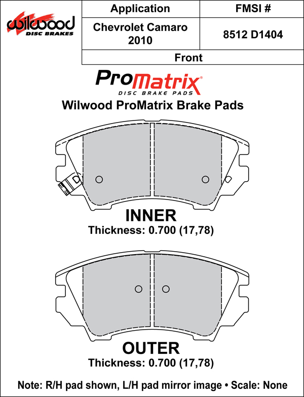 Brake Pad Plate #D1404