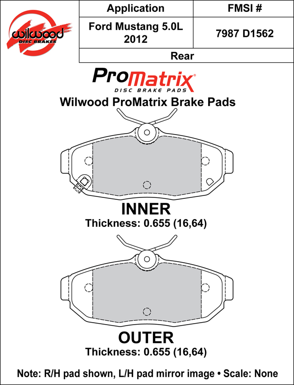 Brake Pad Plate #D1562